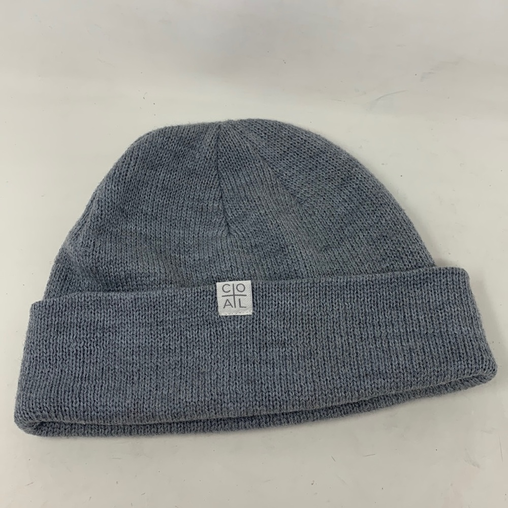 COAL grey knit beanie hat